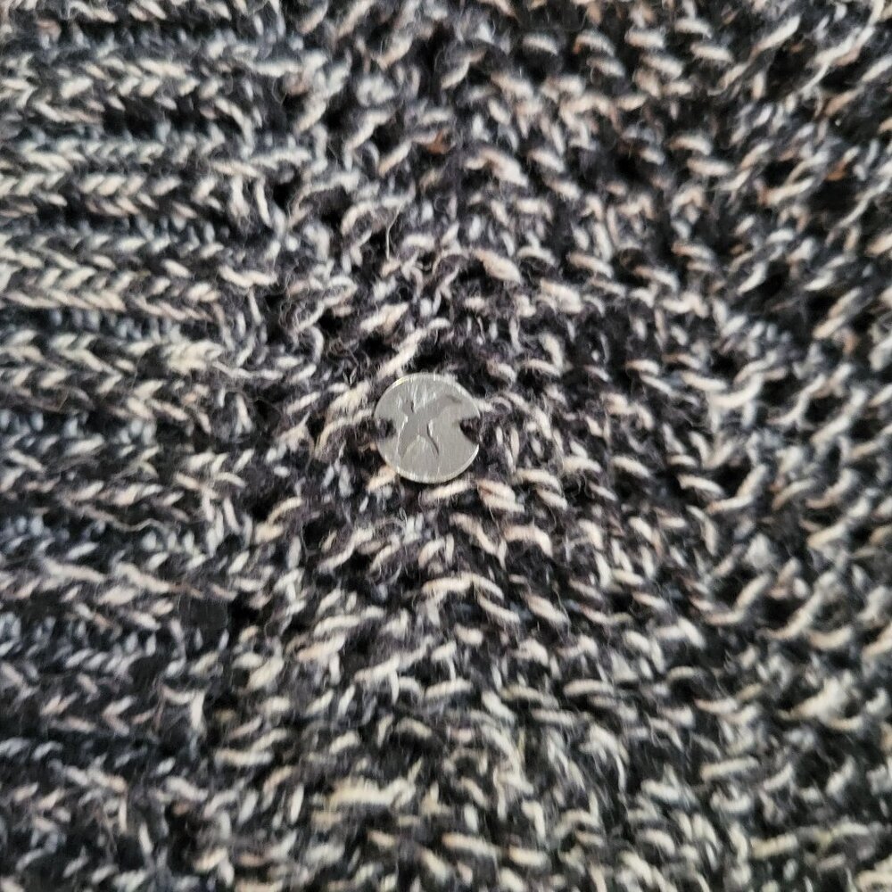 Eddie Bauer Womens Black & White Textured Knit Sweater Size L - Picture 4 of 5